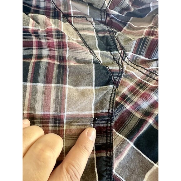BKE Buckle Black No 48 Standard Fit Shirt Mens Large Plaid Snap Up Rockabilly - Picture 10 of 10